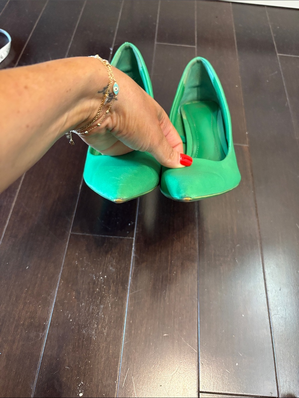 Zara Emerald Pointed-Toe Stiletto Pumps EU39 - Picture 5 of 7